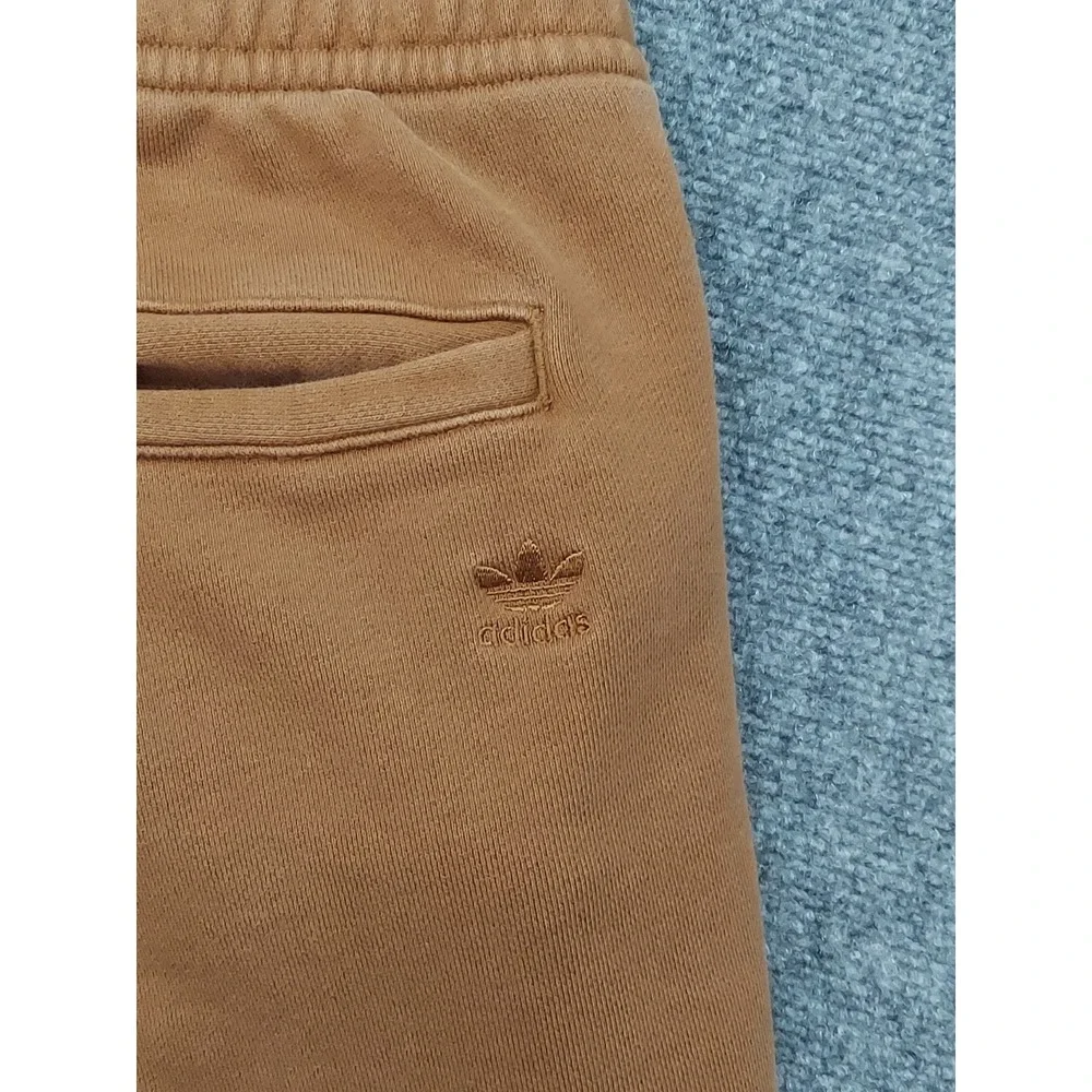 Vtg Adidas Human Race Sweatpants Joggers Mens Medium Brown Fleece Pockets